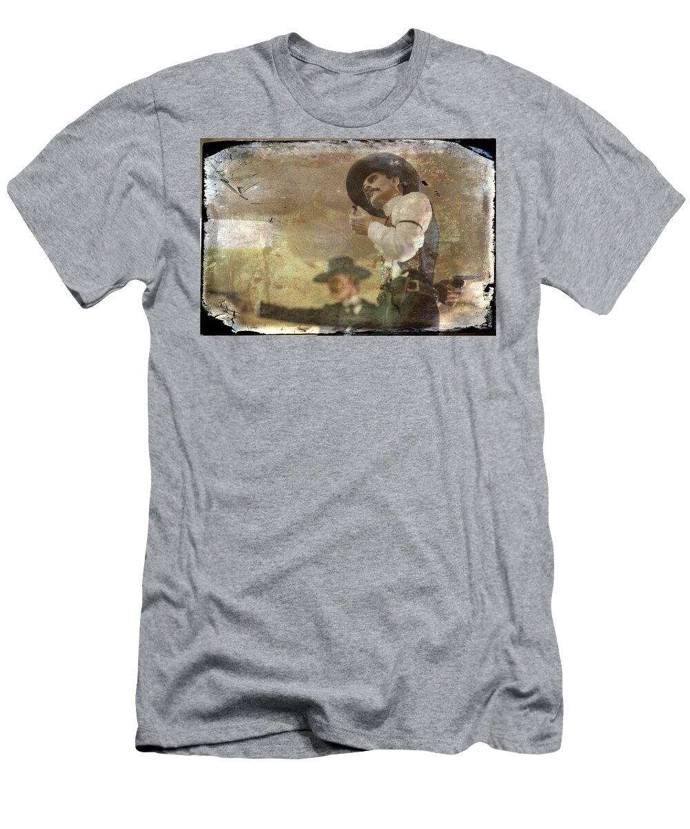 Western T-Shirt featuring the photograph Gunslinger II Doc Holliday by Toni Hopper