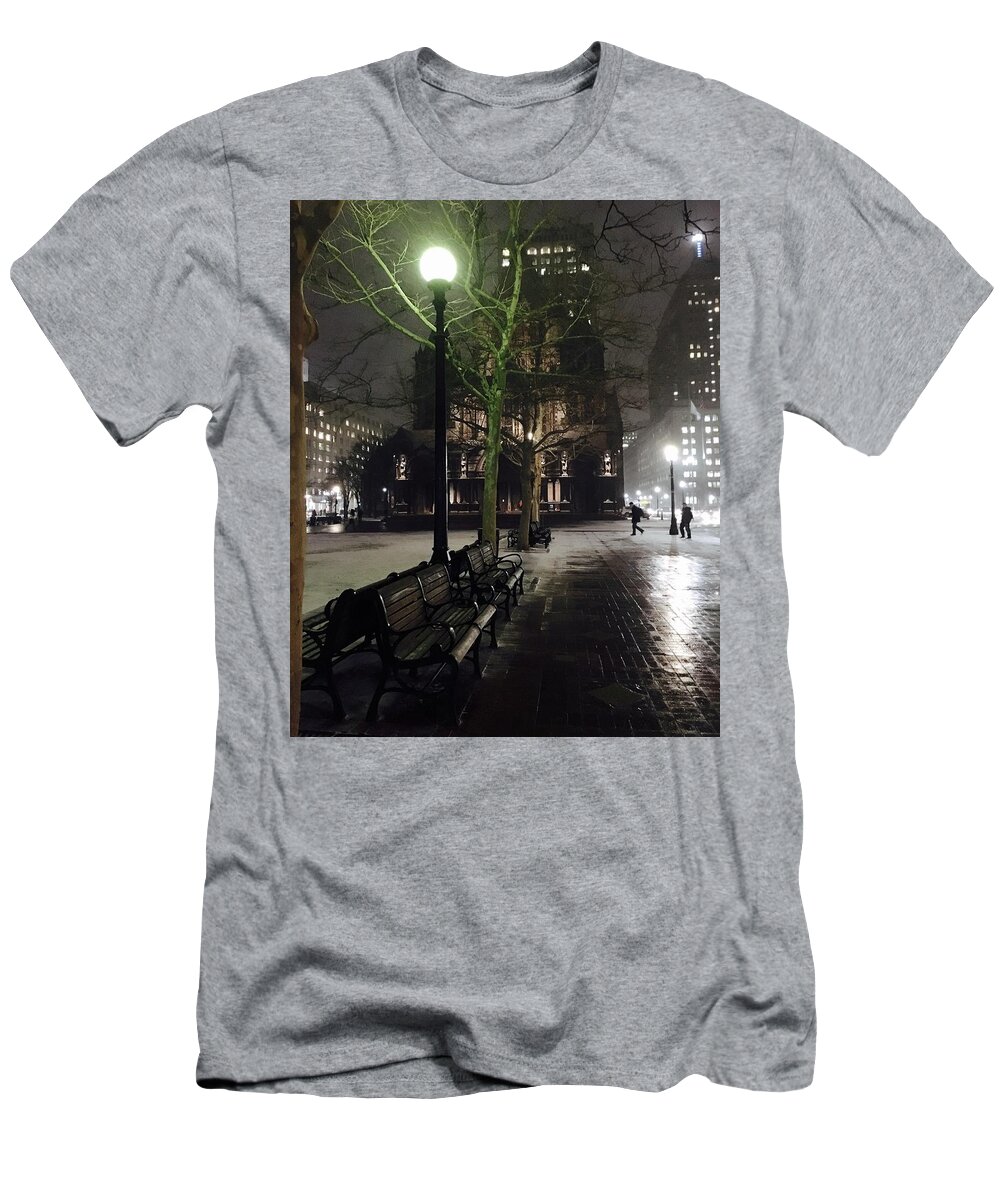 City T-Shirt featuring the photograph Halogenic Hustle by Sarah Chase Puhl