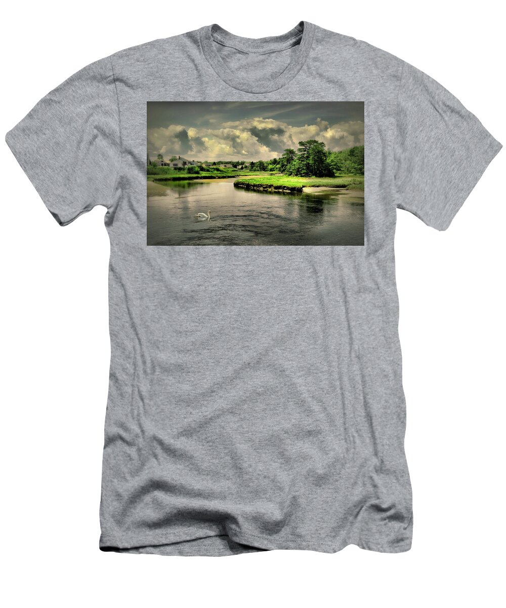 Kennebunkport Maine T-Shirt featuring the photograph Gooch's Creek by Diana Angstadt