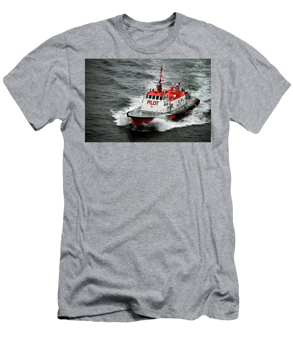 Tug Boat T-Shirt featuring the photograph Harbor Master Pilot by Allen Carroll