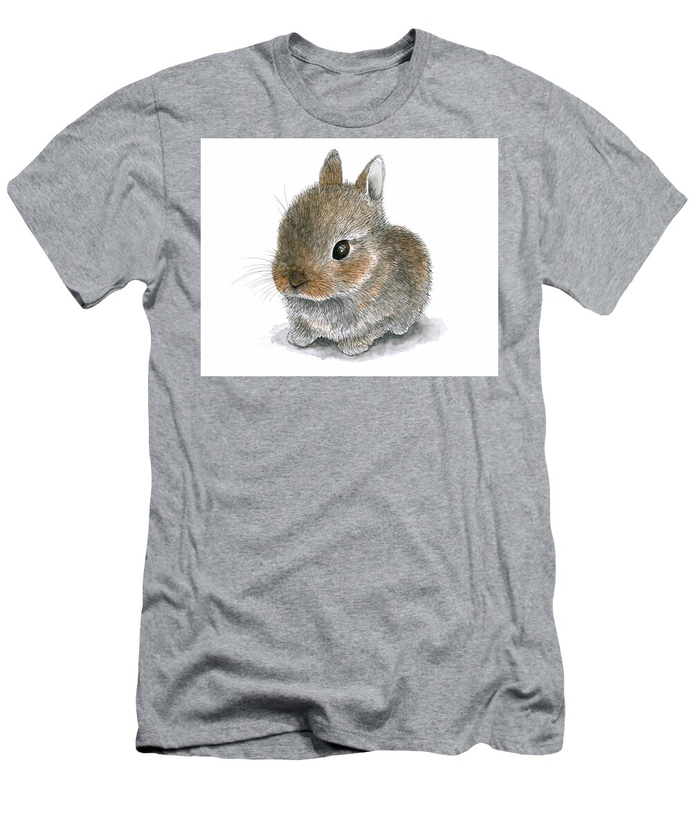 Hare T-Shirt featuring the painting Hare 61 by Lucie Dumas