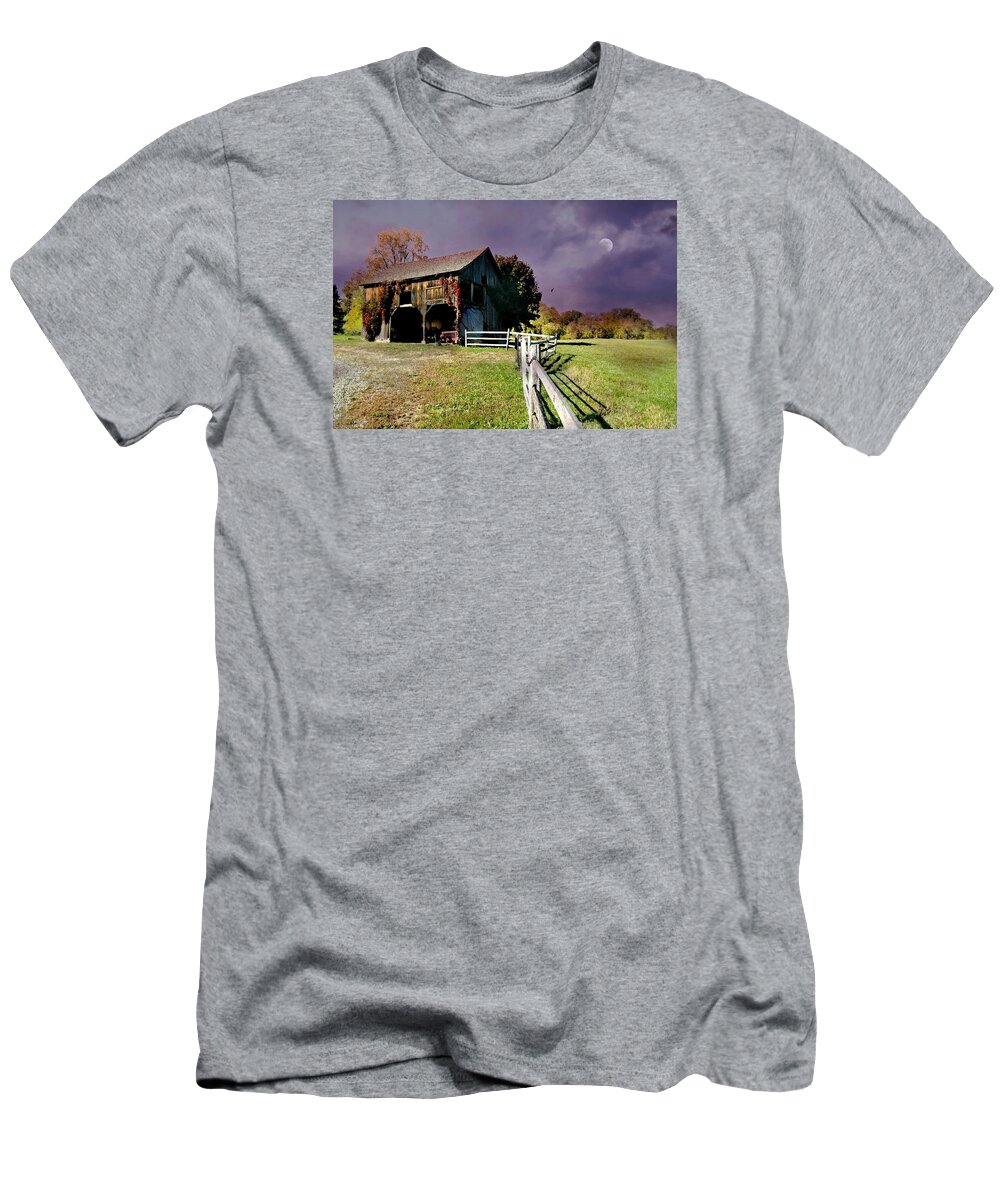 Barn T-Shirt featuring the photograph Time to Leave by Diana Angstadt