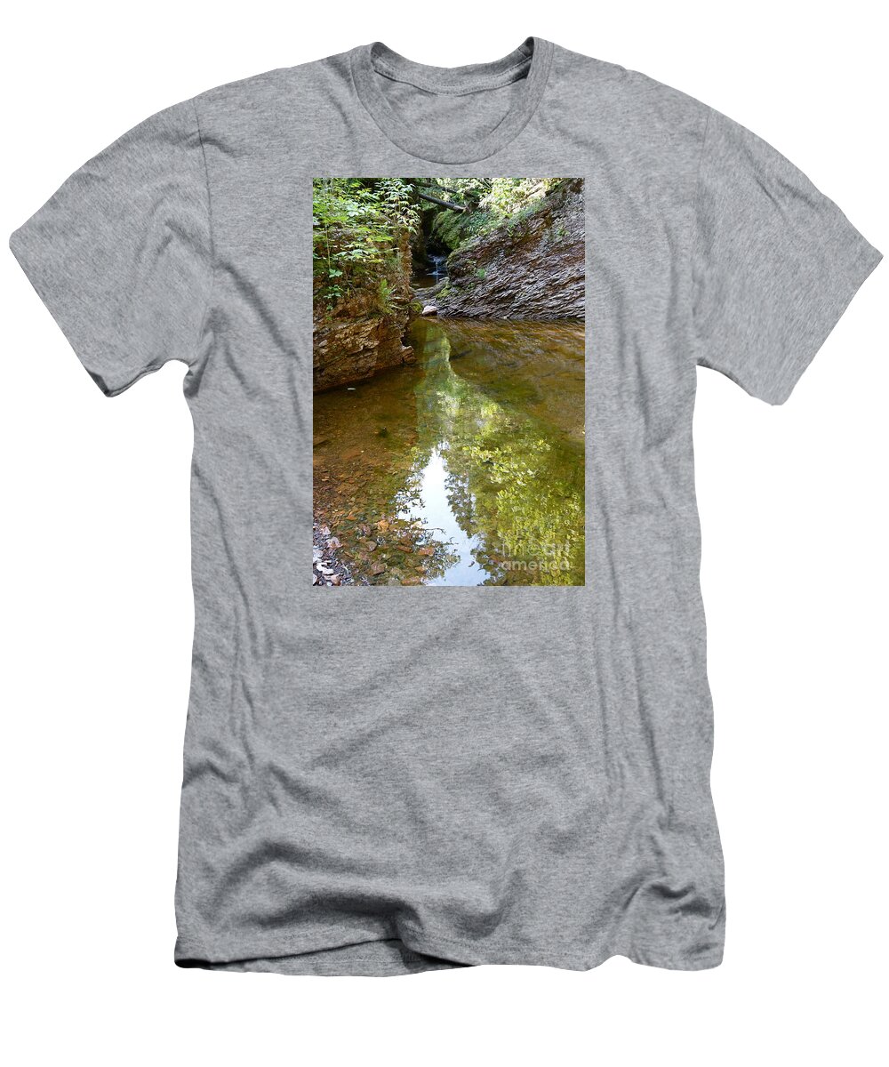 Gauthier Creek T-Shirt featuring the photograph Hidden Gem on Gauthier Creek by Sandra Updyke