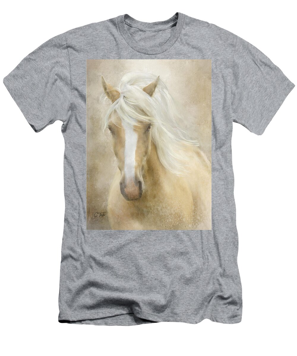 Horses T-Shirt featuring the painting Spun Sugar by Colleen Taylor