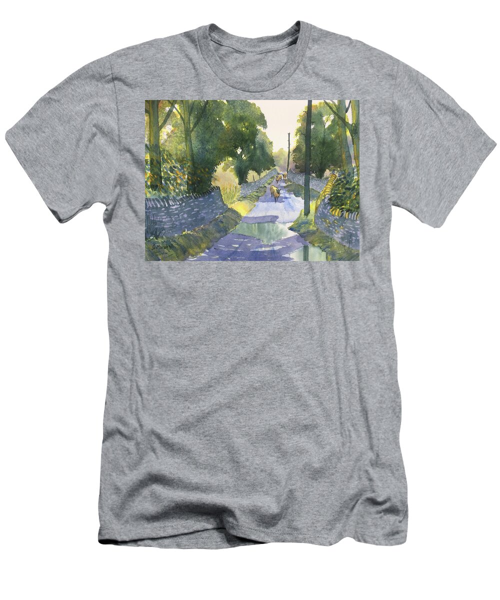 Glenn Marshall T-Shirt featuring the painting Highway Patrol by Glenn Marshall