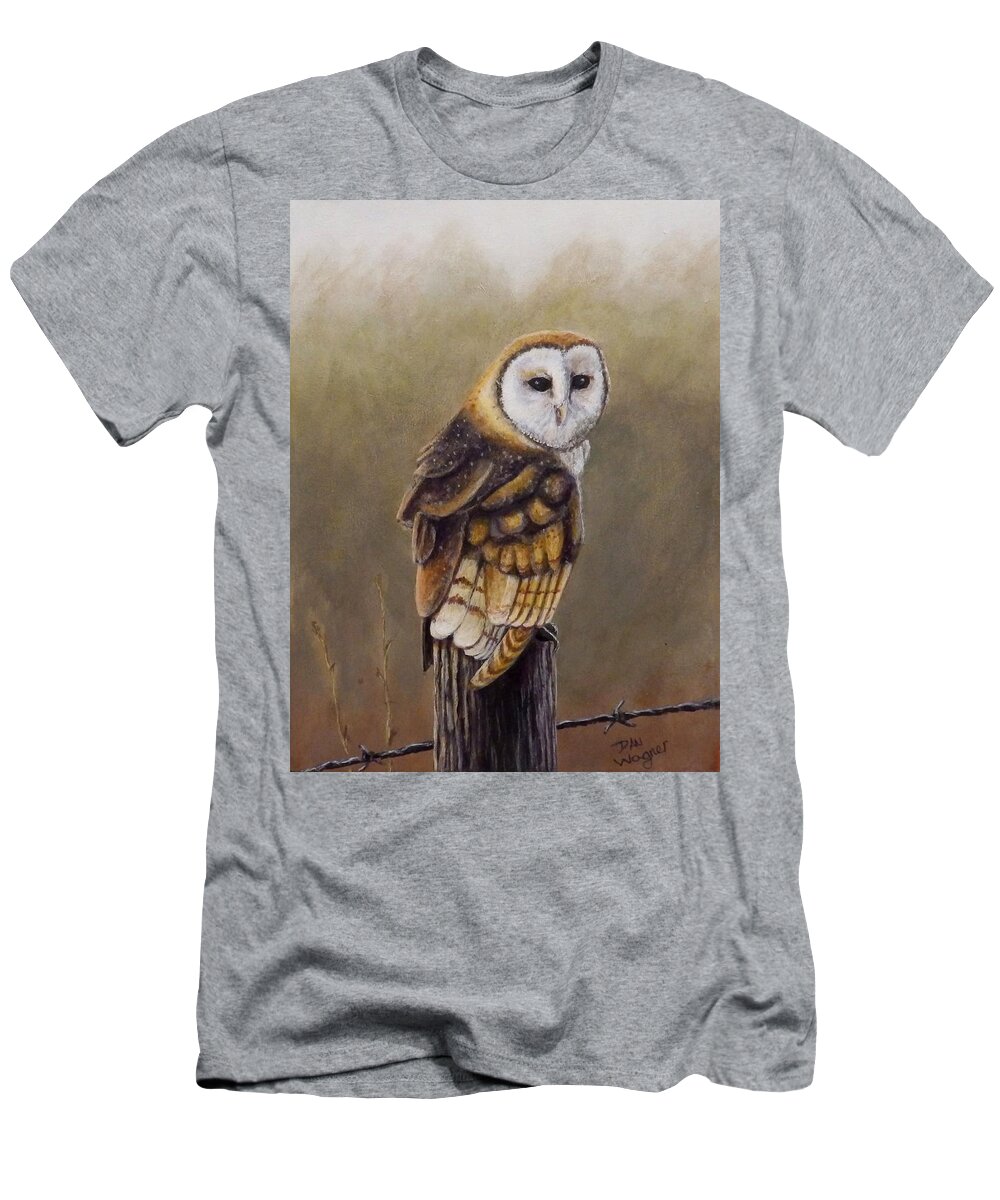 Bird T-Shirt featuring the painting His majesty Sits by Dan Wagner