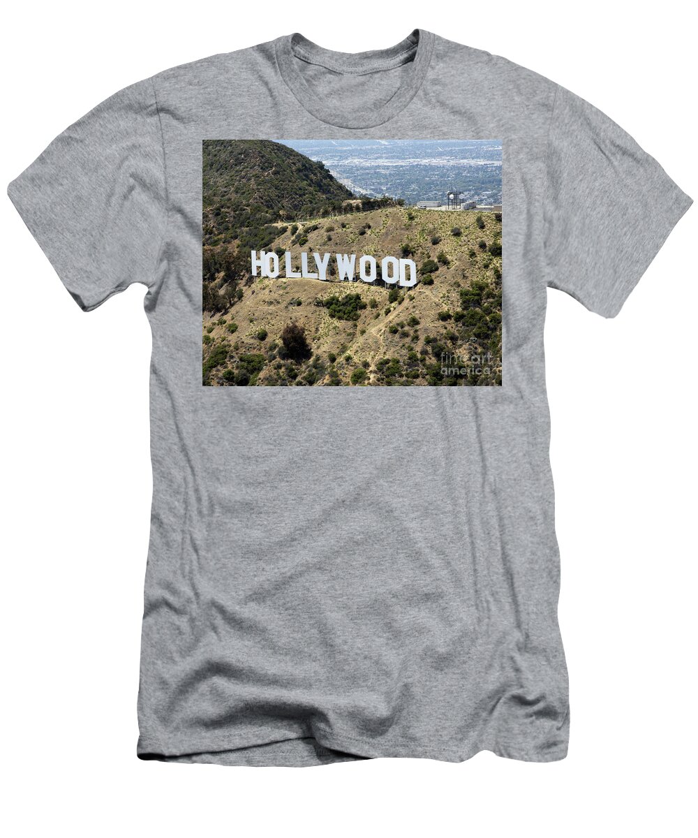 Hollywood T-Shirt featuring the painting Hollywood Sign by Mindy Sommers