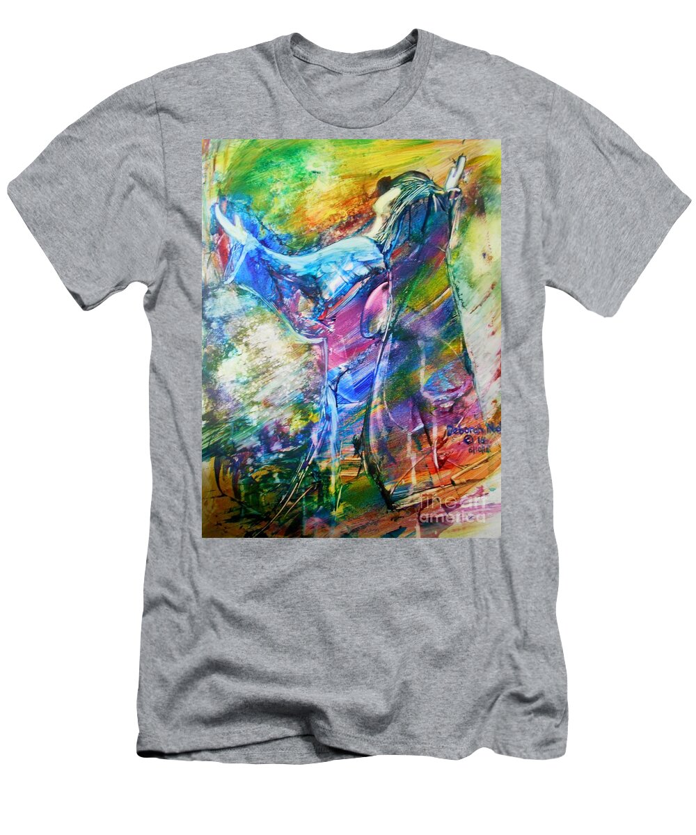 Surrender T-Shirt featuring the painting Holy Surrender by Deborah Nell