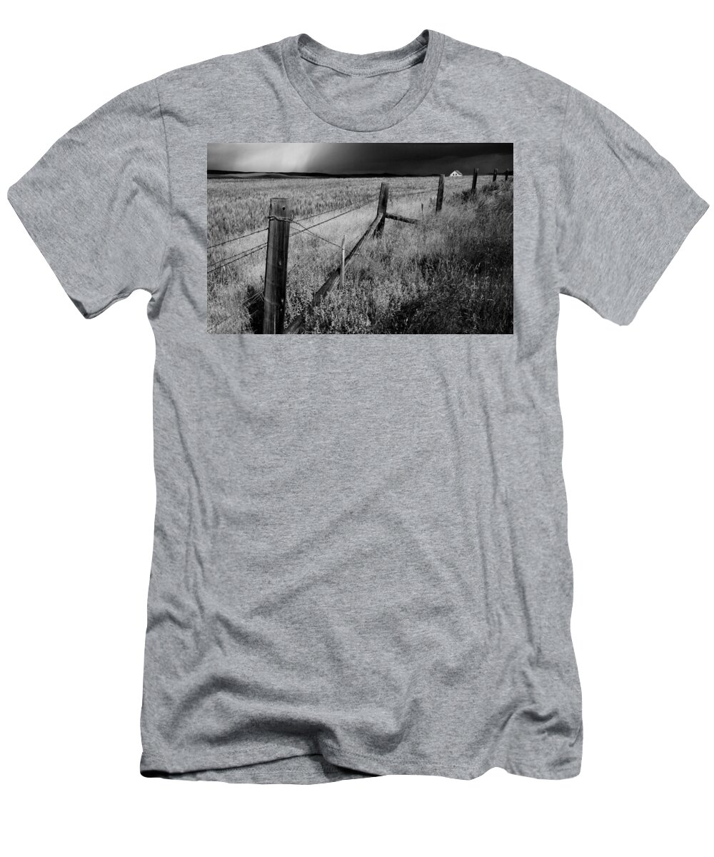 Fence T-Shirt featuring the photograph Home.. by Al Swasey
