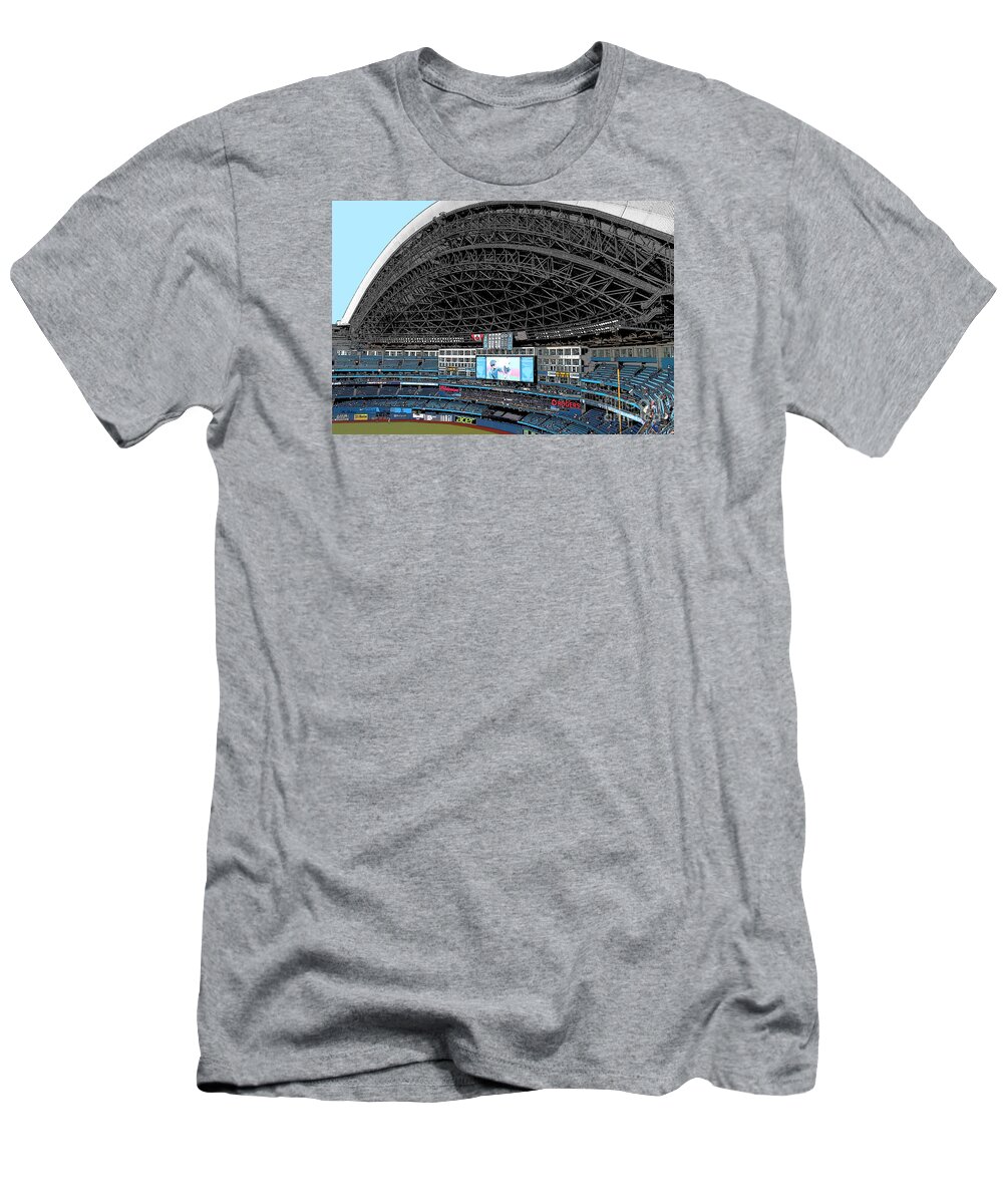 Toronto T-Shirt featuring the photograph Home of the Toronto Blue Jays_ Roger's Centre by Nina Silver