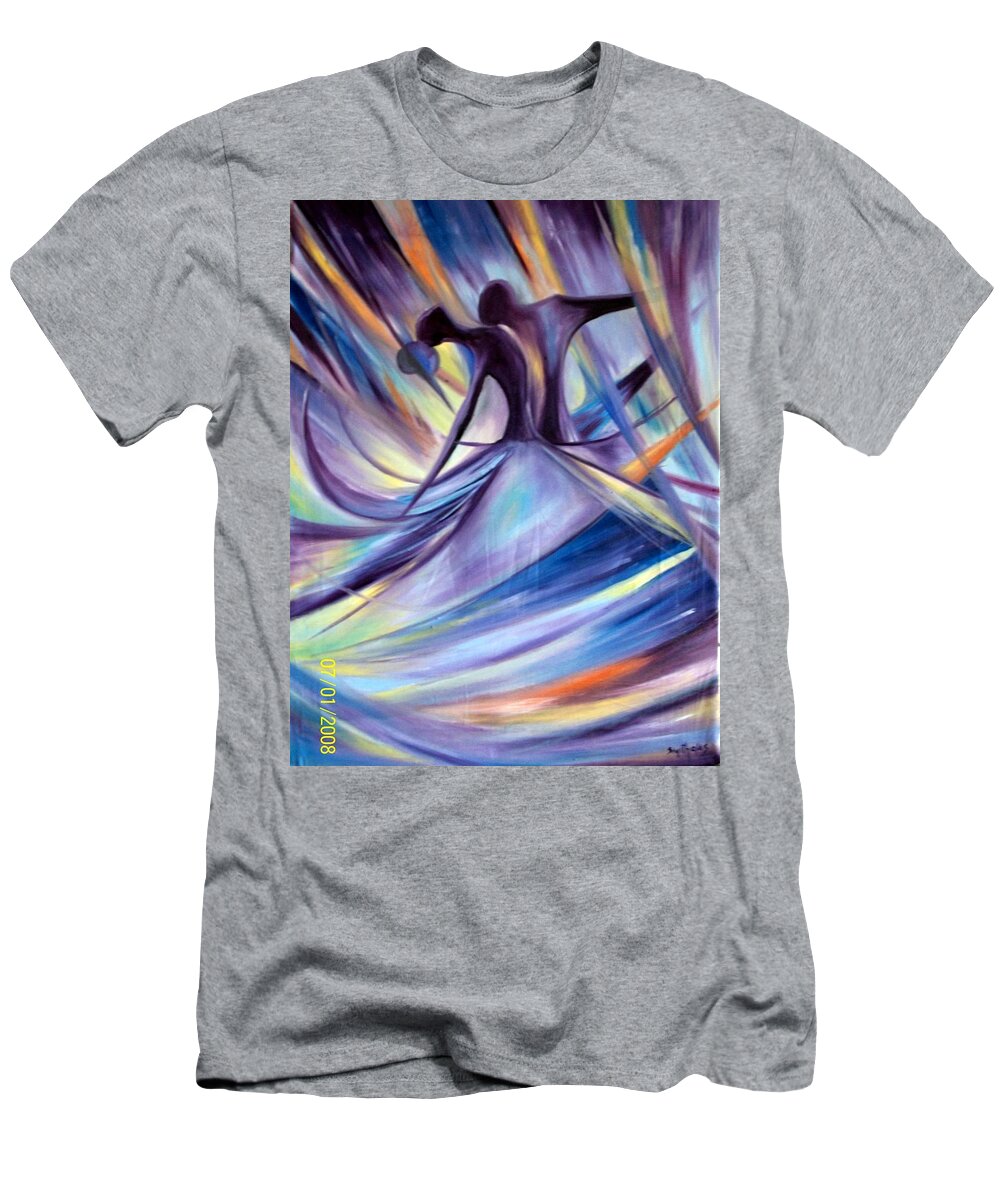 Chic T-Shirt featuring the painting Honeymoon by Olaoluwa Smith