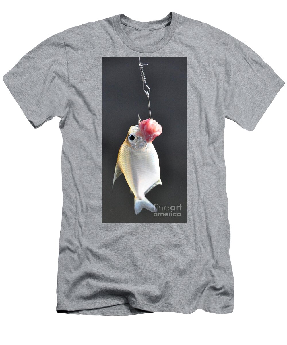 Pirhana T-Shirt featuring the photograph Hooked Pirhana by Csilla Florida