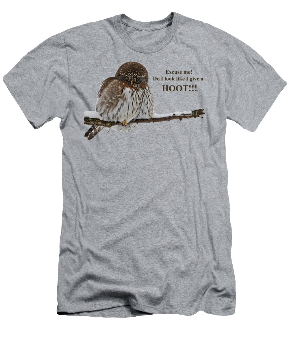 Hoot T-Shirt featuring the photograph Hoot Owl by Whispering Peaks Photography