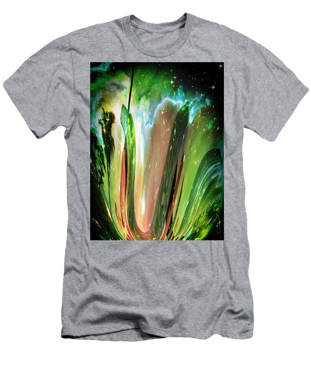 Flowers T-Shirt featuring the digital art Hope in Bloom by Gina Callaghan