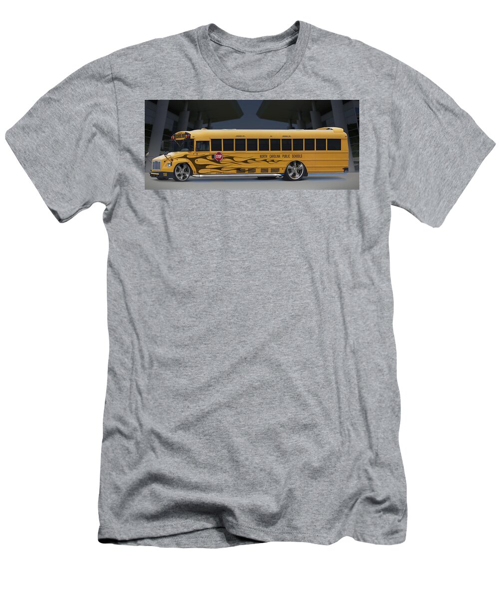 Hot Rod T-Shirt featuring the photograph Hot Rod School Bus by Mike McGlothlen