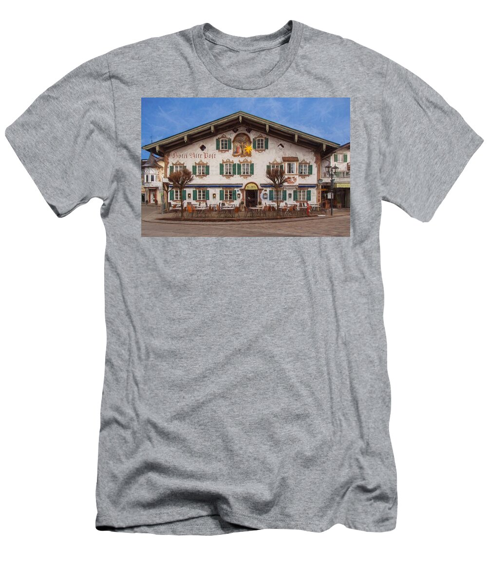 Hotel T-Shirt featuring the photograph Hotel Alte Post by Shirley Radabaugh