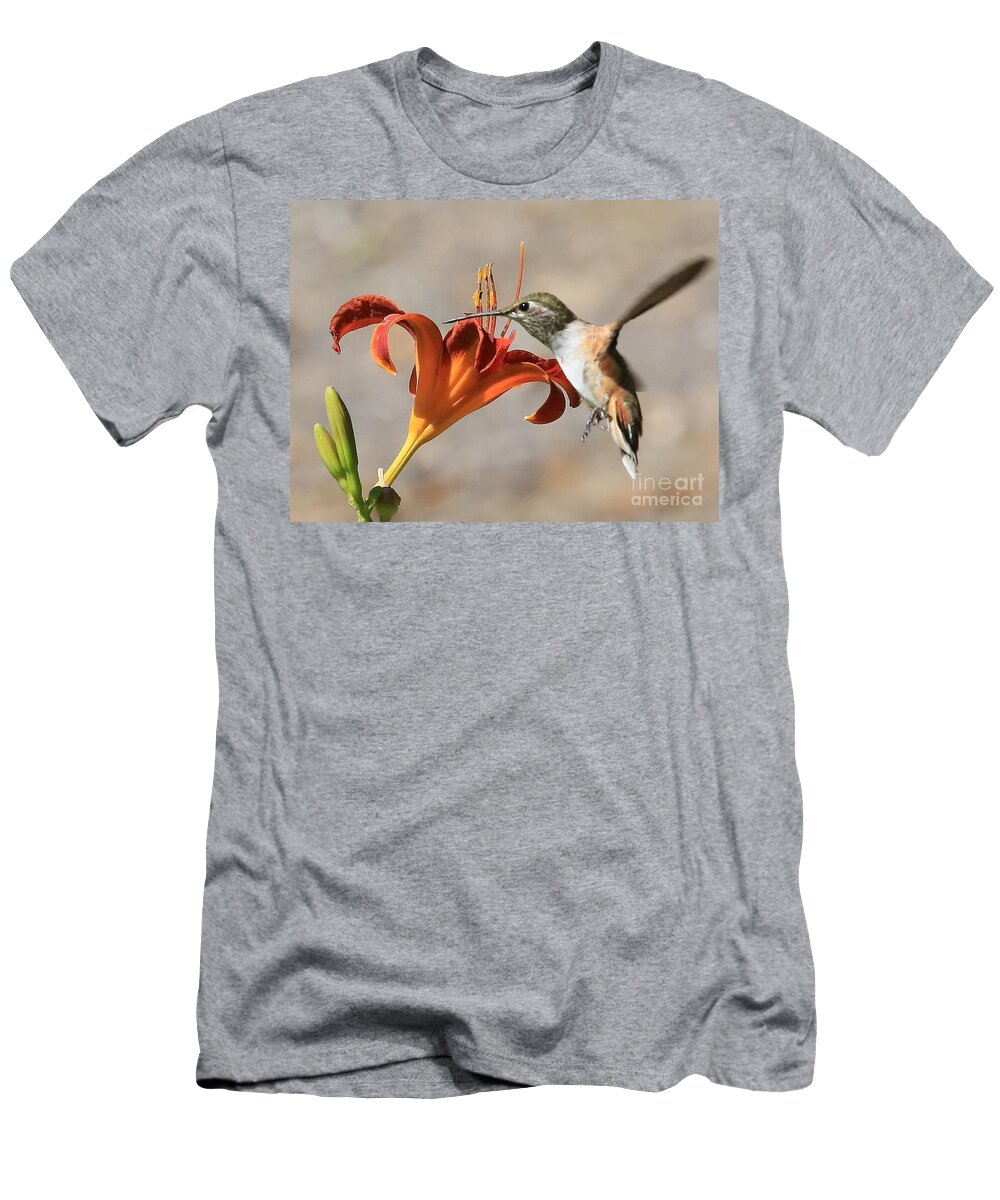 Hummingbird T-Shirt featuring the photograph Hummingbird Whisper by Carol Groenen