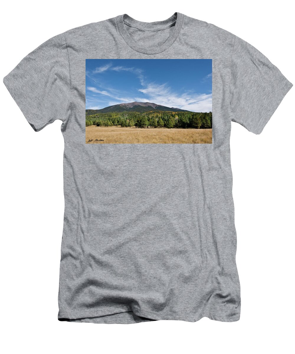 Arizona T-Shirt featuring the photograph Humphreys Peak from Hart Prairie by Jeff Goulden