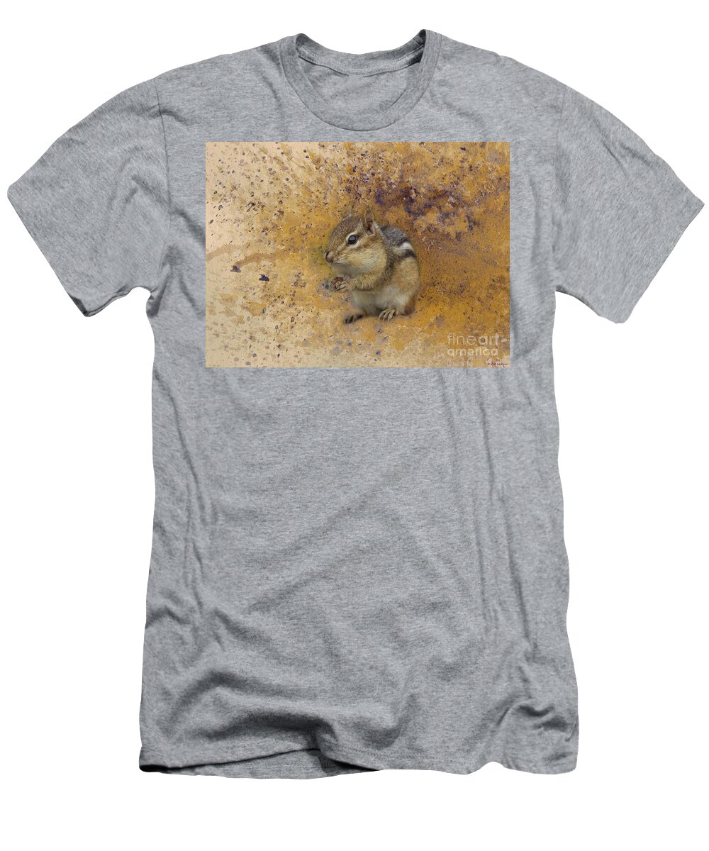 Chipmunk T-Shirt featuring the photograph I Love Chipmunks by Eva Lechner