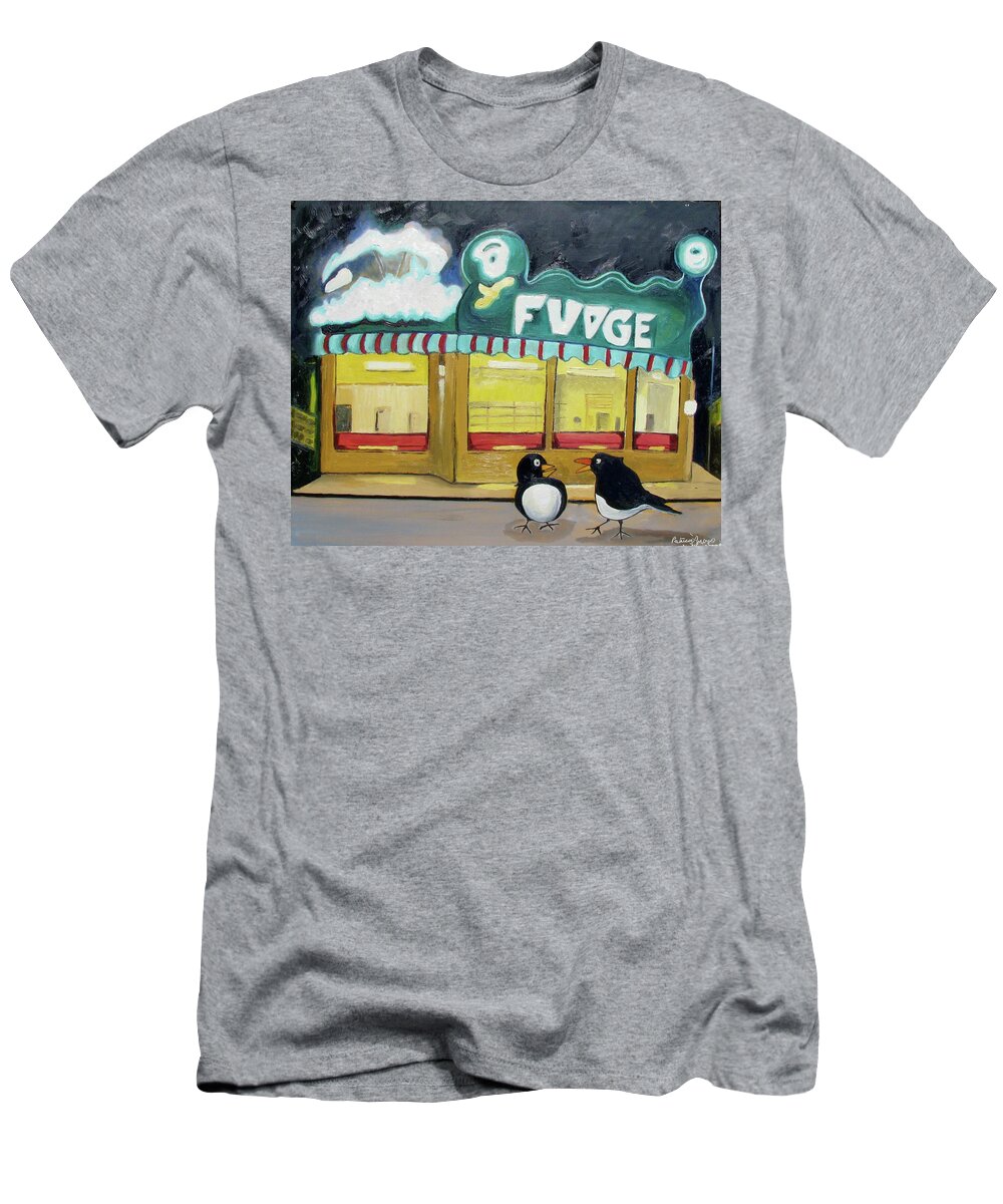 Figurative Abstraction T-Shirt featuring the painting I Said Flounder not Fudge by Patricia Arroyo