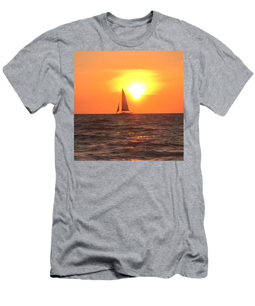 Clearwater T-Shirt featuring the photograph I Will Never Get Tired Of This View by Erica Schlegel