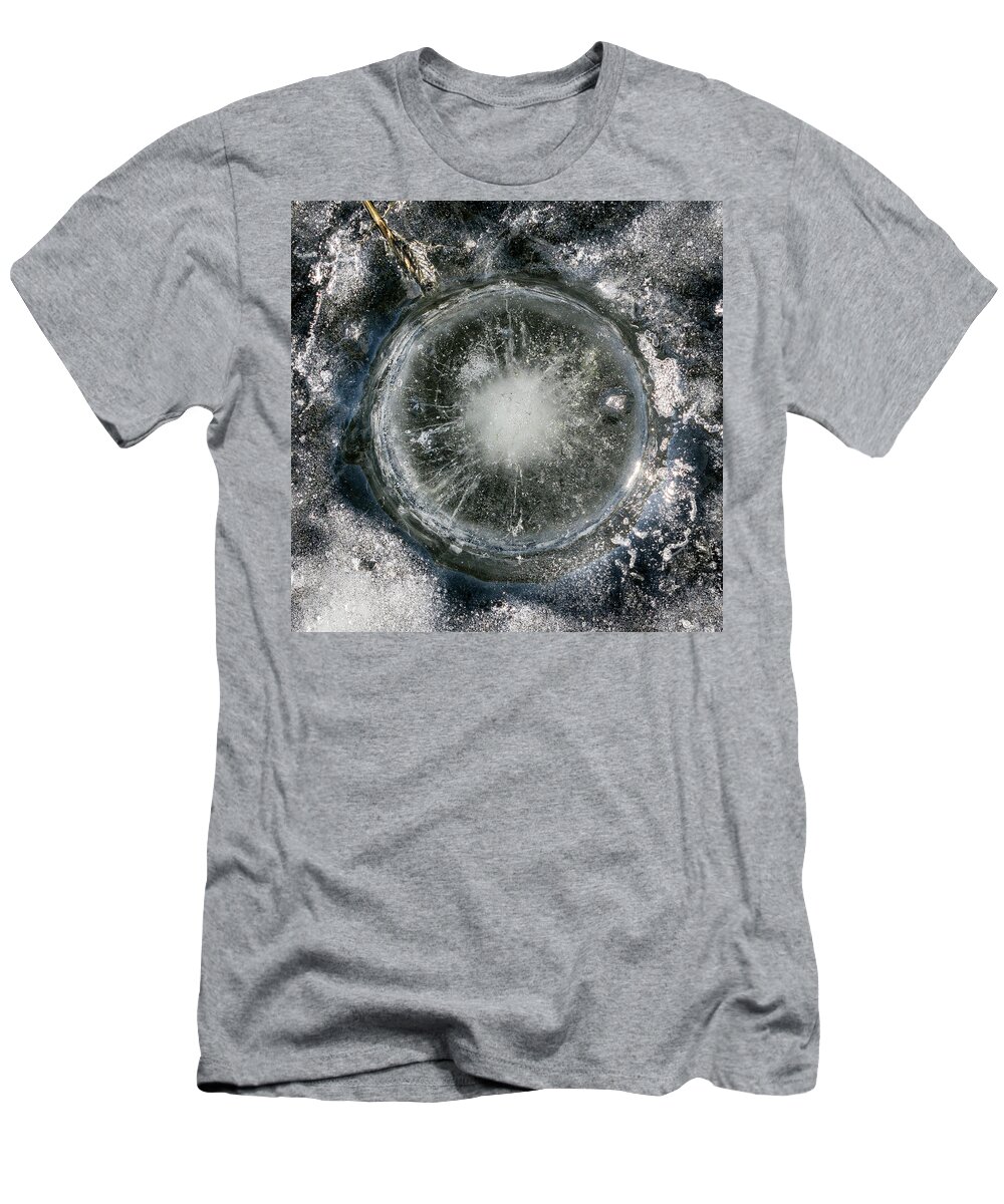 Ice T-Shirt featuring the photograph Ice Fishing Hole 22 by Steven Ralser