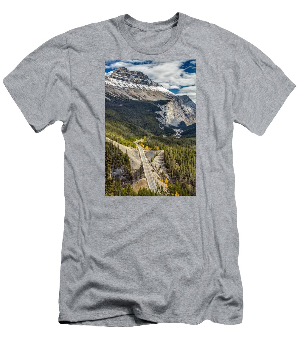 Travel T-Shirt featuring the photograph Icefield Parkway Scenic Drive by Pierre Leclerc Photography