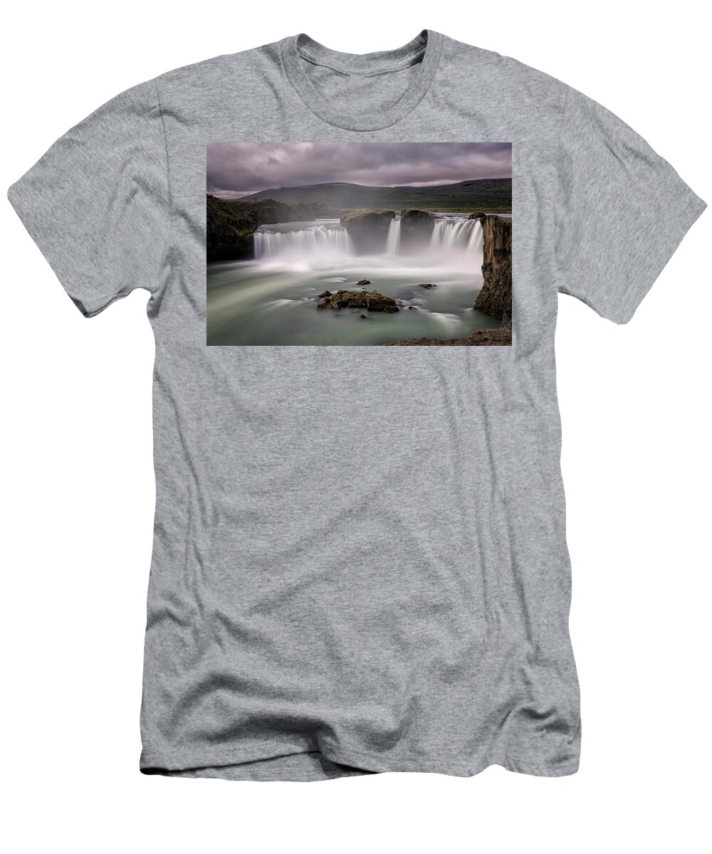 Iceland T-Shirt featuring the photograph Iceland Waterfall by Tom Singleton