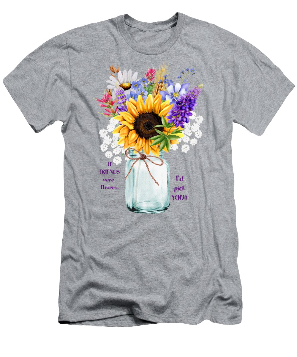 Watercolor T-Shirt featuring the photograph I'd Pick You by Lynn Bauer