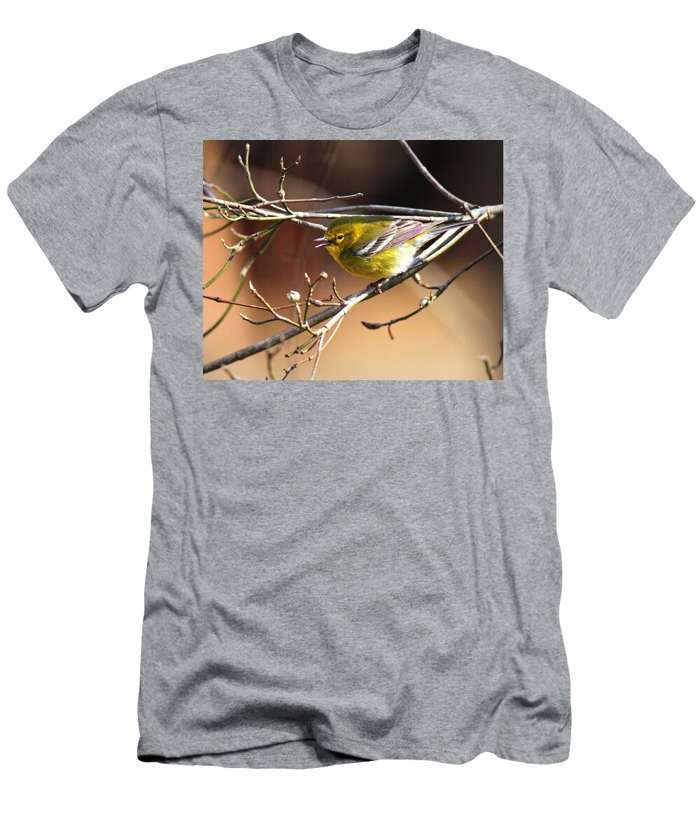 Pine Warbler T-Shirt featuring the photograph IMG_2251 - Pine Warbler by Travis Truelove