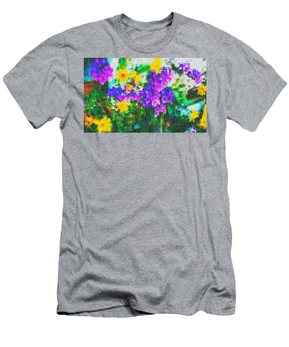 Floral T-Shirt featuring the photograph Impressionist Floral by Liz Evensen