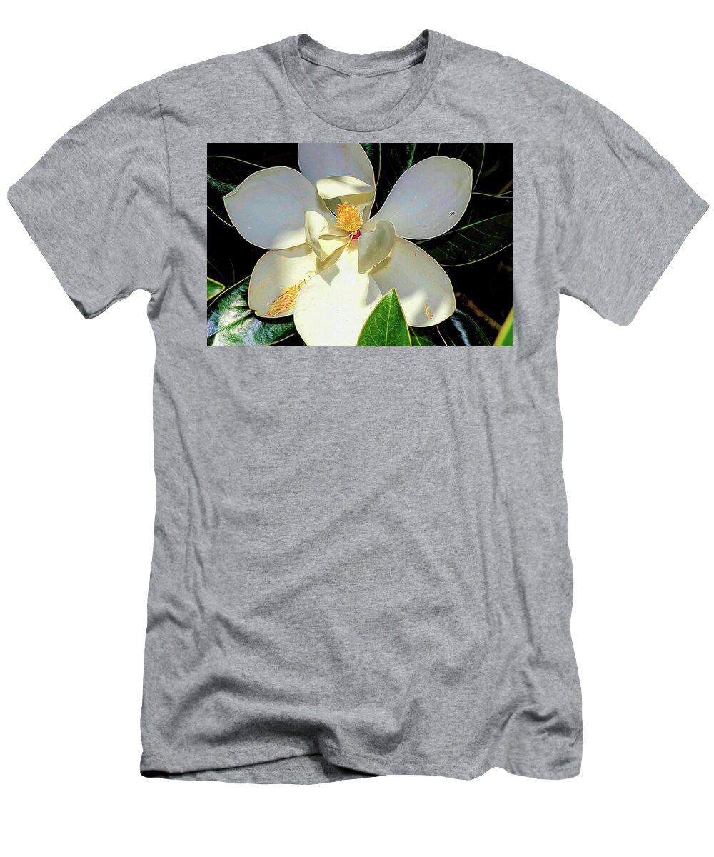 Flower Photography T-Shirt featuring the photograph In the Shade by Diana Mary Sharpton