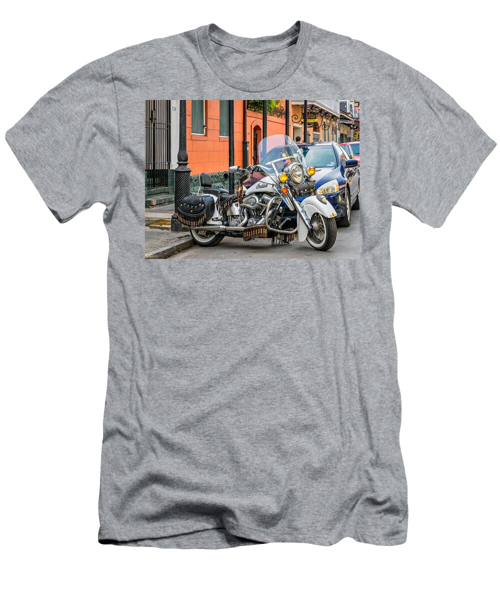 Steve Harrington T-Shirt featuring the photograph Indian in the French Quarter by Steve Harrington