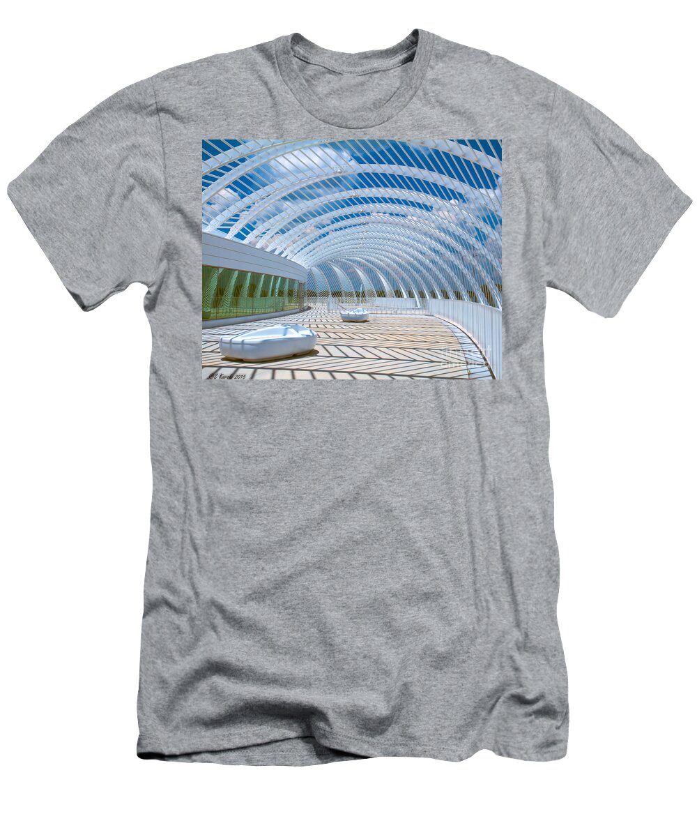 Florida Poly Tech University T-Shirt featuring the photograph Intersecting Lines - Pastels by Sue Karski
