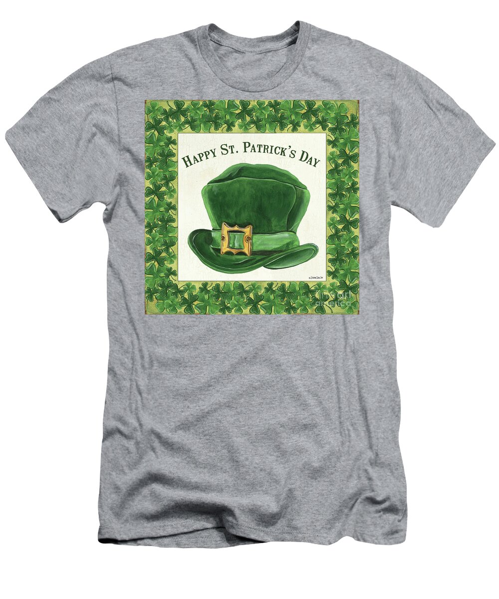Irish T-Shirt featuring the painting Irish Cap by Debbie DeWitt