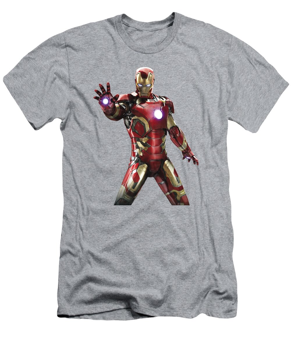 America Poster Super T-Shirt Iron Man by Movie Hero Art - Series Fine Prints Splash