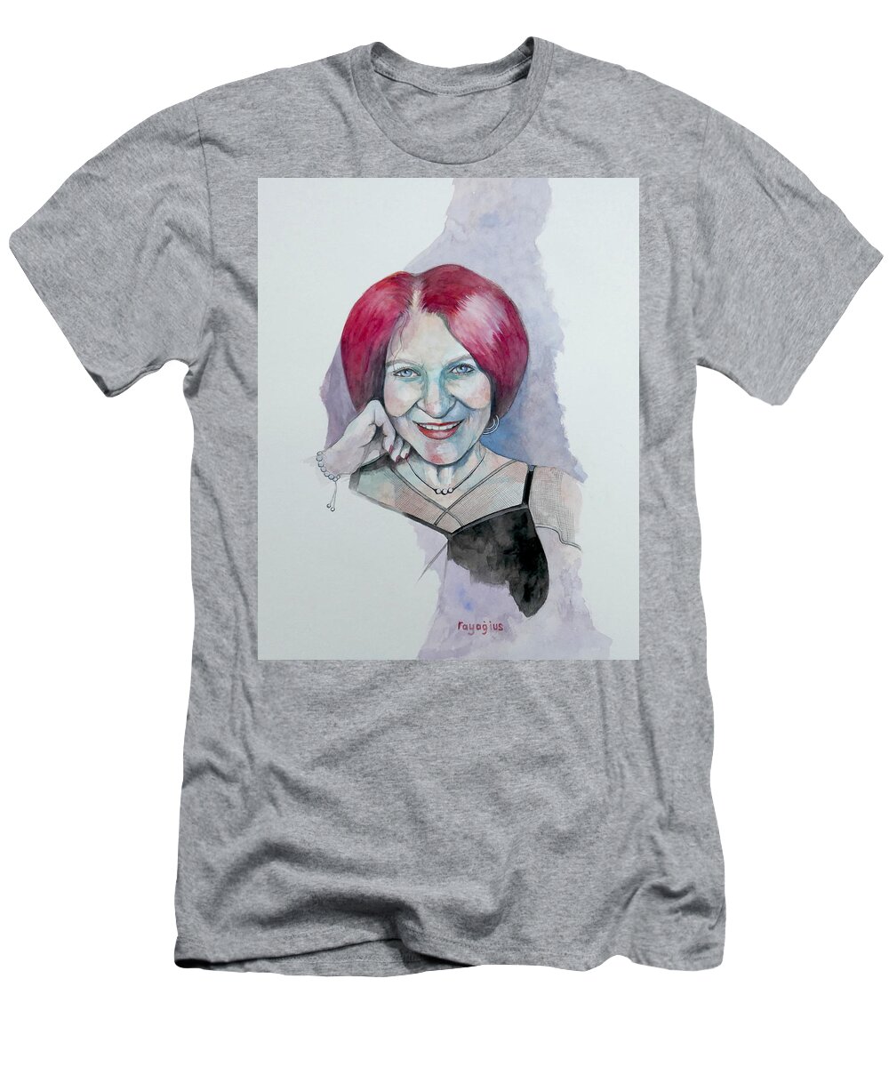 Female T-Shirt featuring the painting Isabella by Ray Agius
