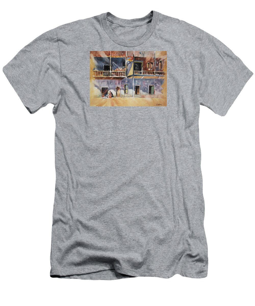 Island T-Shirt featuring the painting Island Community by Al Brown