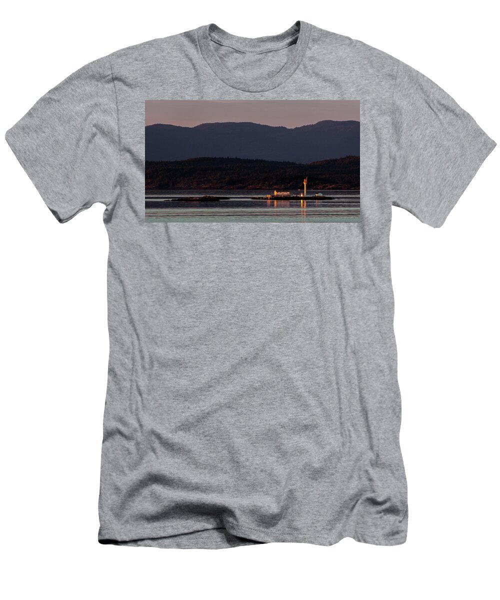 Reflection T-Shirt featuring the photograph Isolated Lighthouse by Ed Clark