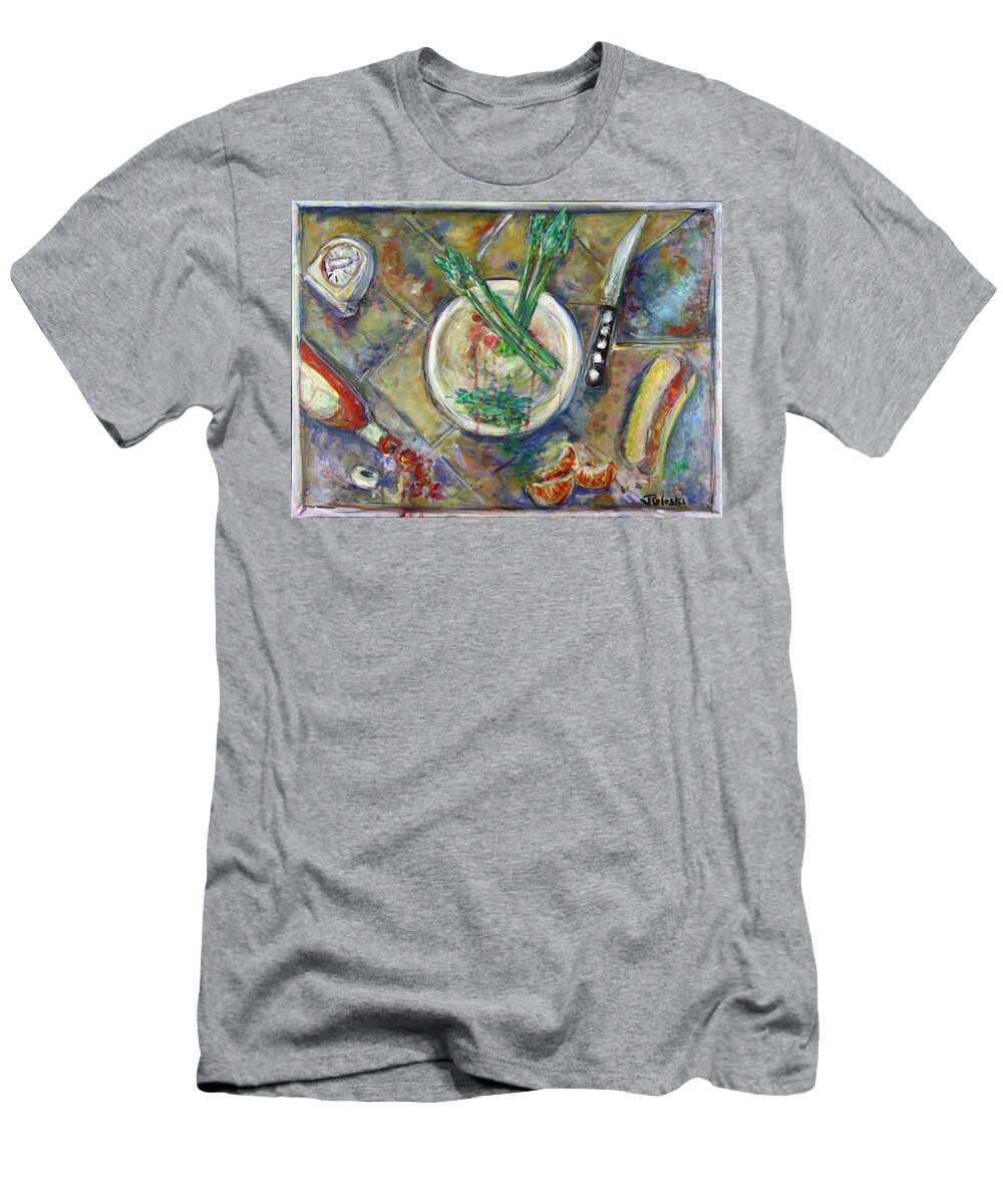 Food Art T-Shirt featuring the painting It's What's For Breakfast by Jason Gluskin