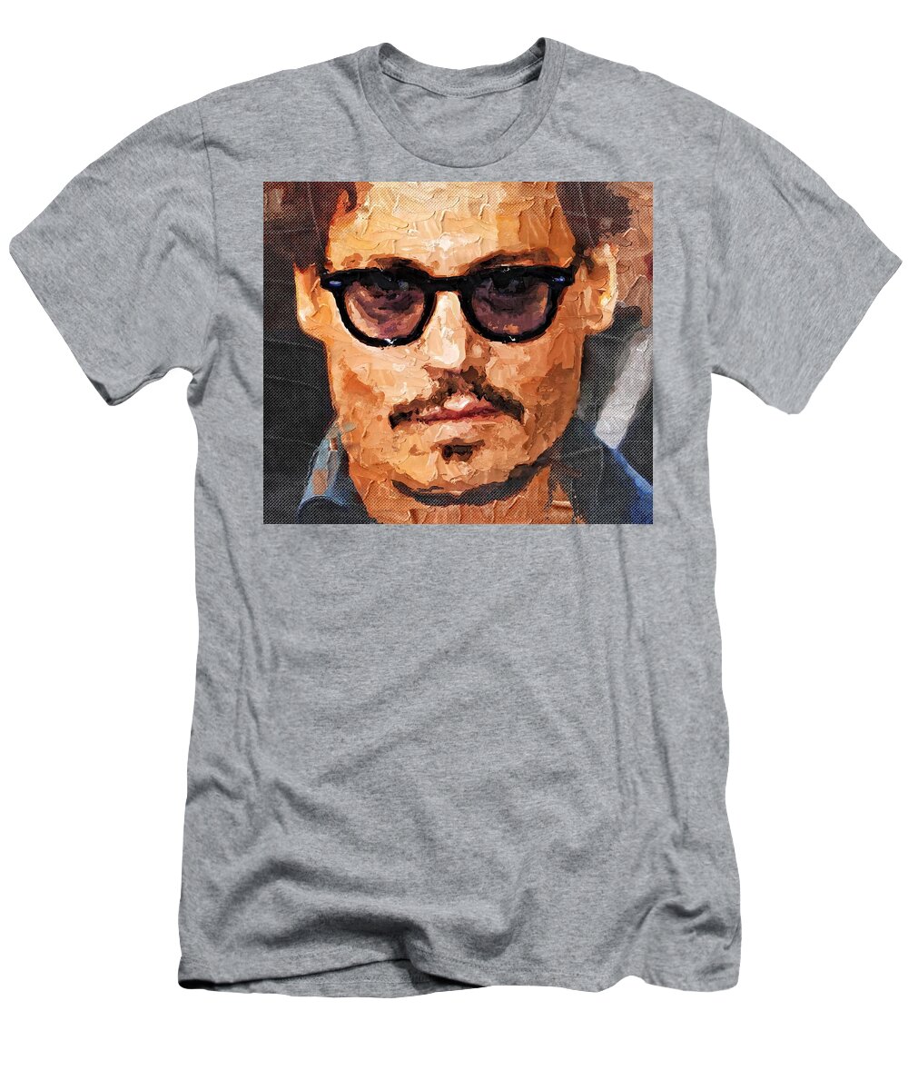 Johnny T-Shirt featuring the digital art Johnny by Tanya Gordeeva