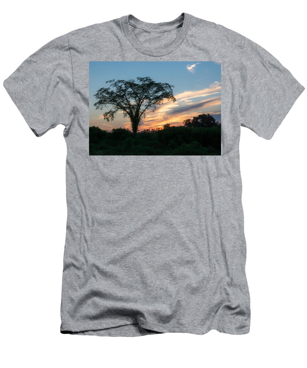 Sunset T-Shirt featuring the photograph July Sunset by Holden The Moment