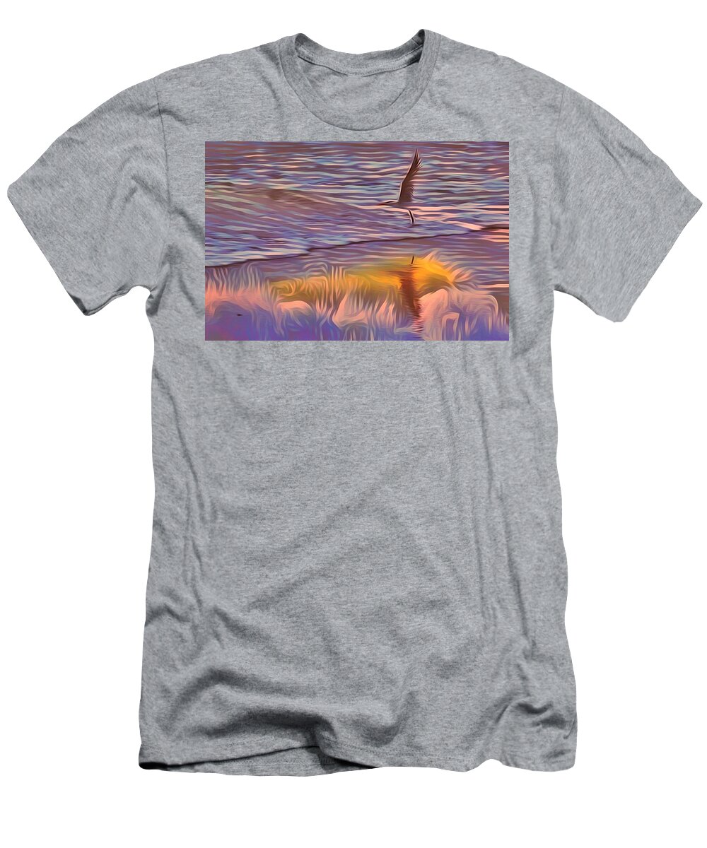 Seagull T-Shirt featuring the photograph Jumping For Joy by Patricia Black
