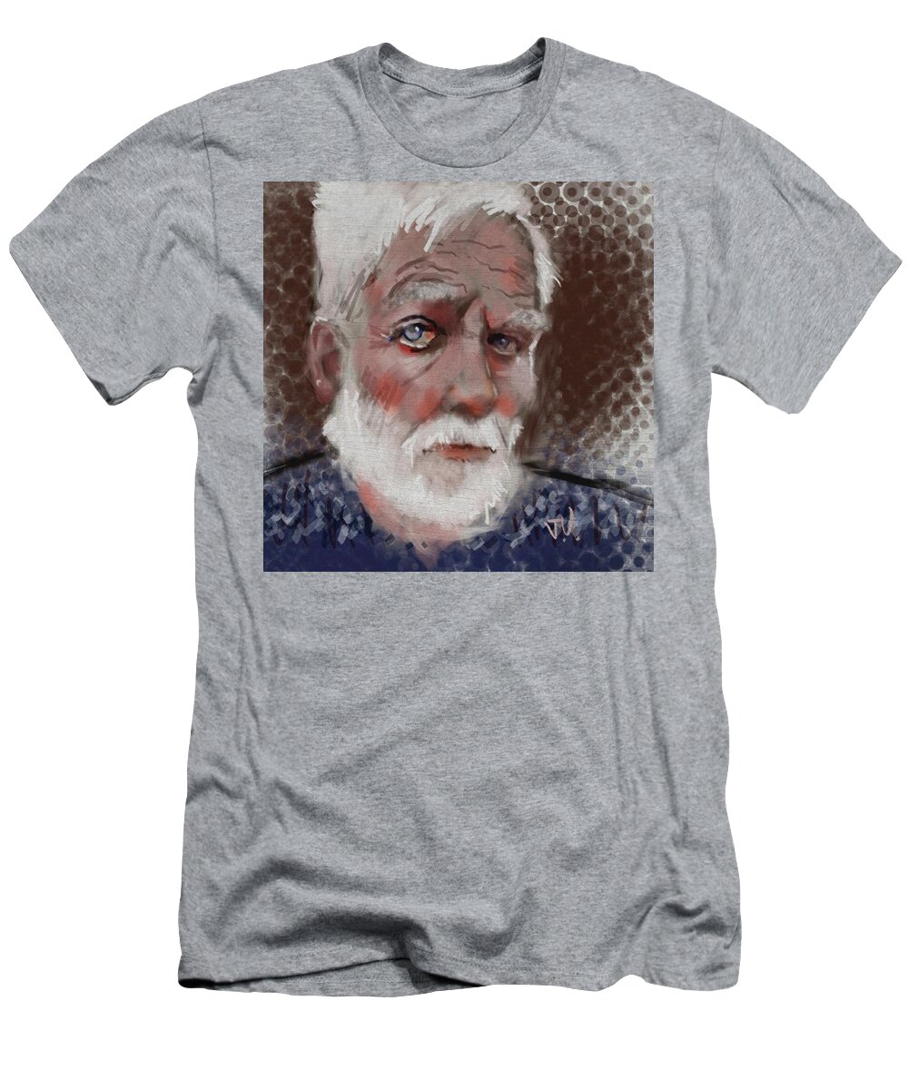 Portrait T-Shirt featuring the painting Kare by Jim Vance