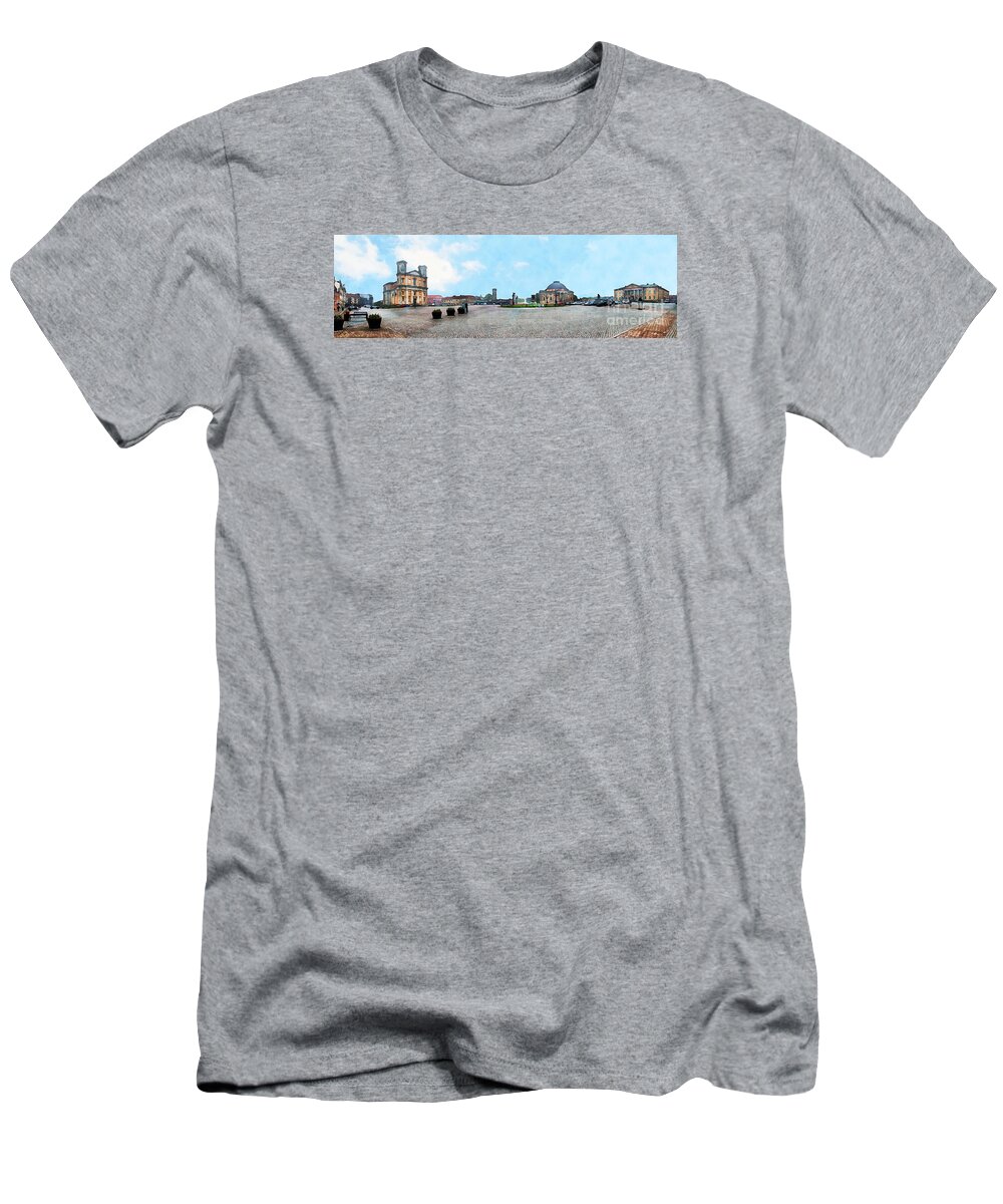 Karlskrona T-Shirt featuring the painting Karlskrona 15 watercolor painting by Justyna Jaszke JBJart