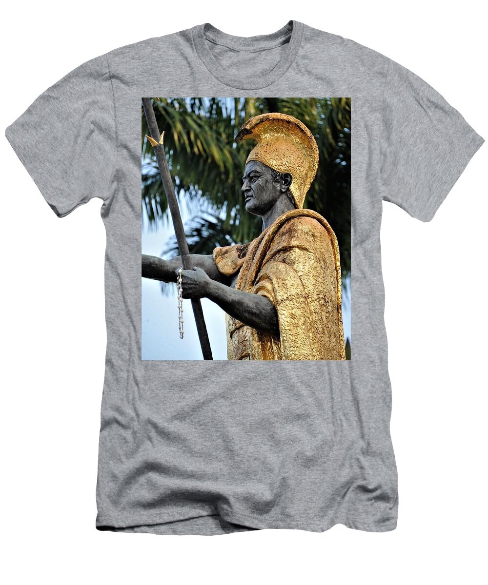 Mens Long Sleeve T-Shirt: King Kamehameha (WHITE)