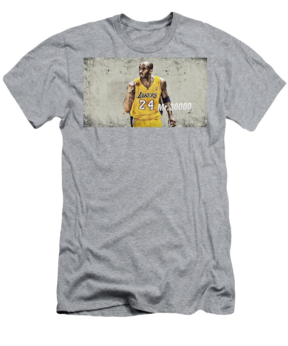 Kobe Bryant T-Shirt featuring the digital art Kobe Bryant by Super Lovely