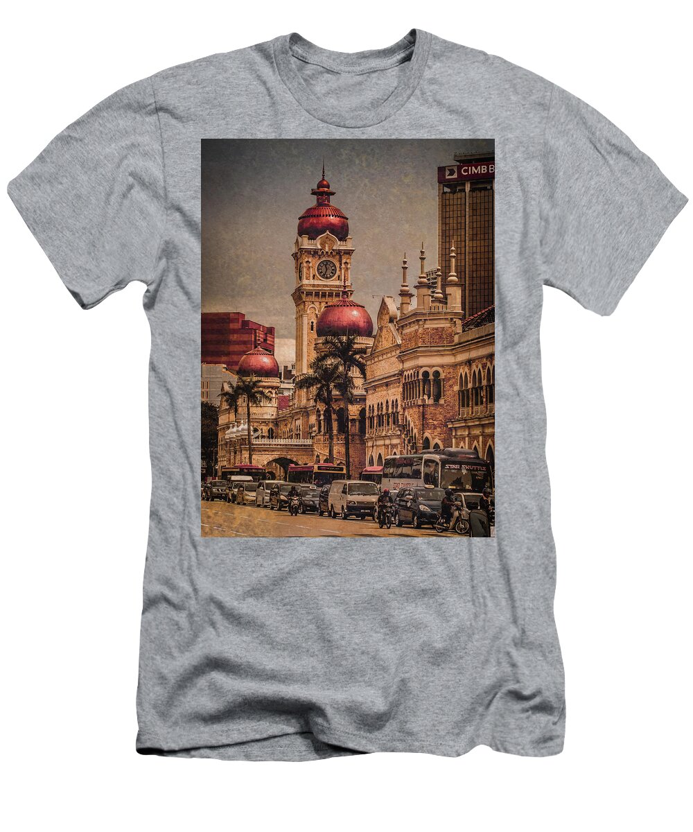 Architecture T-Shirt featuring the photograph Kuala Lumpur, Malaysia - Red Onion Domes by Mark Forte