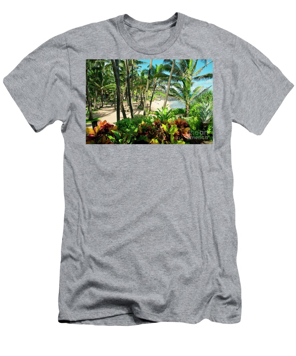 Aloha T-Shirt featuring the photograph Kuau Beach Cove Paia Maui Hawaii by Sharon Mau
