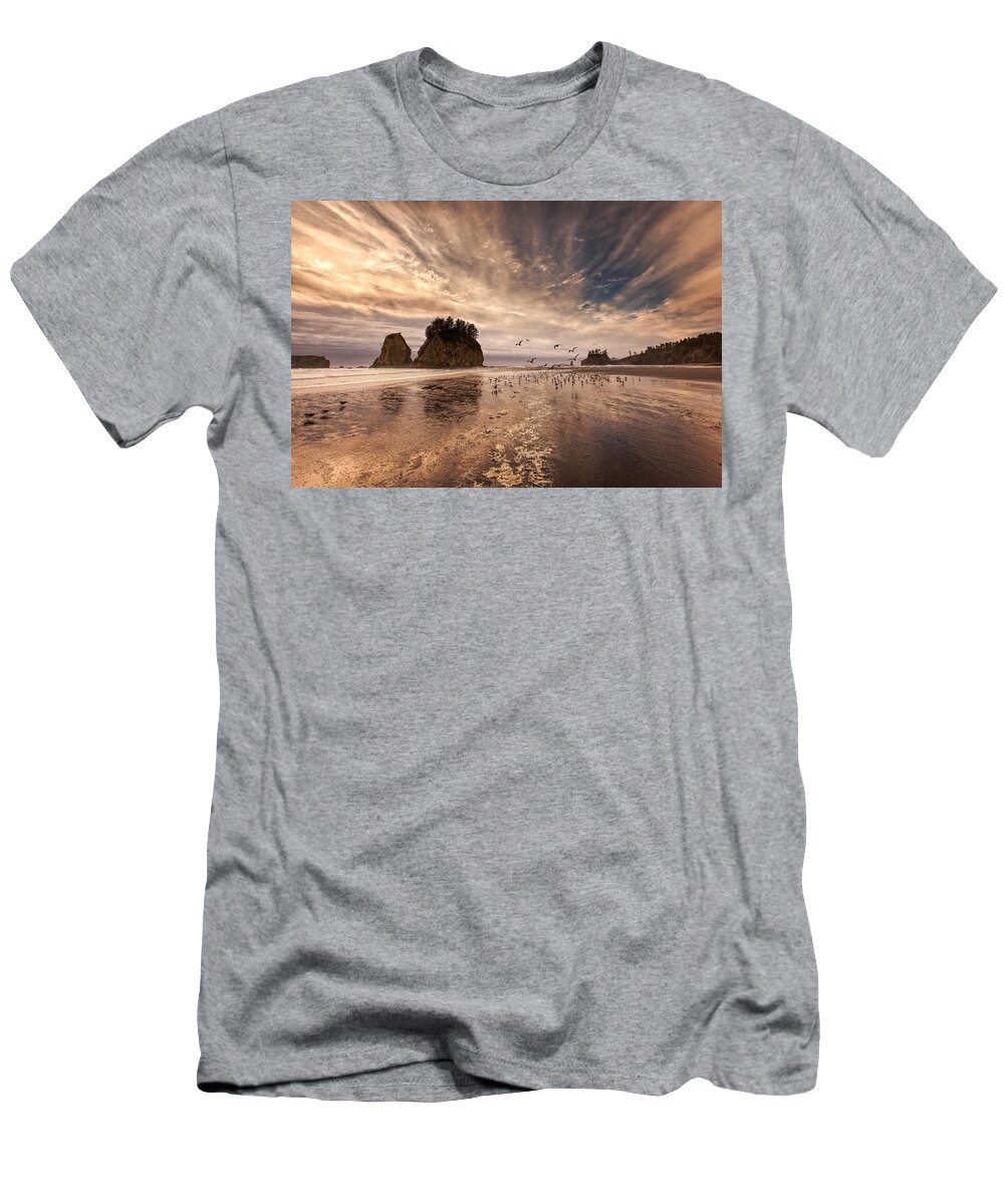 2nd Beach T-Shirt featuring the photograph La Push Sunset by Ian Good